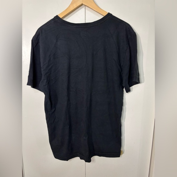 Adidas Black V-Neck Short Sleeve Tee with Iconic Logo - Picture 3 of 3
